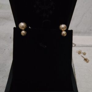 Brincos C/ Formato Circular Folheado a Ouro 18k